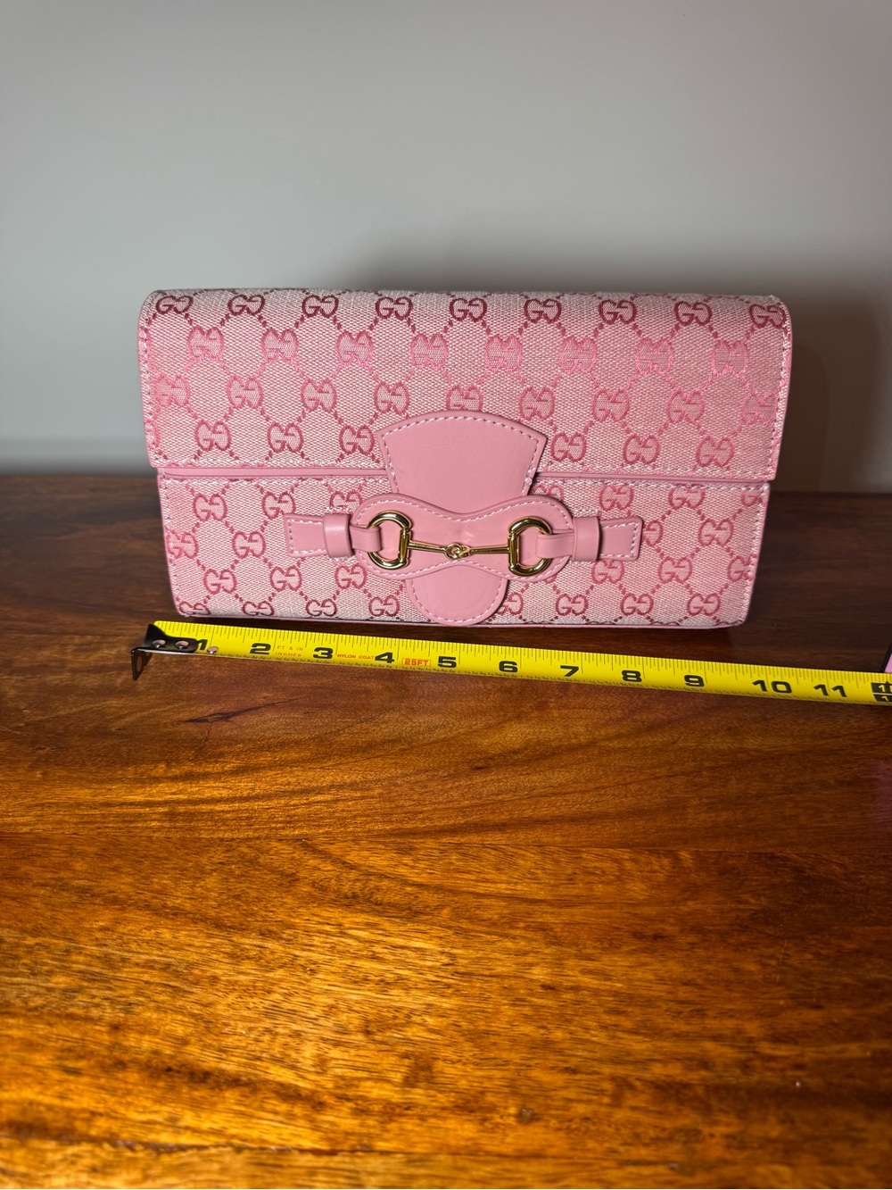 Pink with Gold Accent Purse. No Brand.